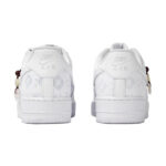 [Custom The women's warm black silk sneakers are in black and white]  Air Force 1 Skateboarding Shoes Women's Low-top Black/white - Image 5