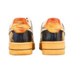 [Custom The women's color graffiti sneakers are yellow and black]  Air Force 1 Skateboarding Shoes Women's Low-top Yellow/black - Image 4