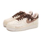 [Custom Chocolate girl]  Air Force 1 Skateboarding Shoes Women's Low-top Yellow/Brown - Image 2