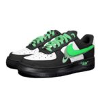 [Custom Green three-hooked female]  Air Force 1 Skateboarding Shoes Women's - Image 4