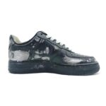 [Custom Women's style with aged scratches in black]  Air Force 1 Skateboarding Shoes Women's Low-top Black - Image 2