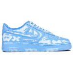 [Custom Women's dyed scratch-off bone pattern chain]  Air Force 1 Skateboarding Shoes Women's - Image 2