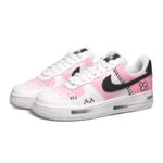 [Custom Sweet Bandage]  Air Force 1 Skateboard Shoes Women's Low-Top White/Black/Pink - Image 2
