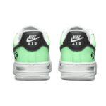 [Custom Black-green heart star]  Air Force 1 Skateboard Shoes Women's Low-Top White/Black/Green - Image 4