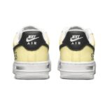 [Custom Black and yellow band-aids]  Air Force 1 Skateboard Shoes Women's Low-Top White/Black Yellow - Image 4
