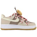 [Custom Christmas party]  Air Force 1 Skateboarding Shoes Women's Low-top Brown/brown/beige/red/green/white - Image 3