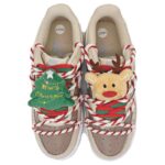 [Custom Christmas party]  Air Force 1 Skateboarding Shoes Women's Low-top Brown/brown/beige/red/green/white - Image 5