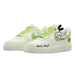 [Custom Happy Puppy]  Air Force 1 Skateboard Shoes Women's Low-Top White/Green - Image 3
