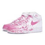 [Custom The female thief's heart was captured at the scene]  Air Force 1 Skateboard Shoes Women's Mid-Top Pink - Image 3