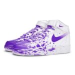 [Custom female tryst]  Air Force 1 Skateboard Shoes Women's Mid-Top Purple - Image 4