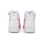 [Custom female crime scene]  Air Force 1 Skateboard Shoes Women's Mid-Top Red - Image 5