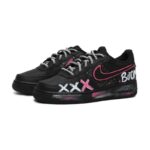 [Custom Women's high street dark ink-wash black rose]  Air Force 1 Skateboarding Shoes Women's - Image 2
