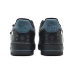[Custom The Silk Road for women]  Air Force 1 Skateboarding Shoes Women's Low-top Blue/Silver - Image 4