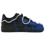 [Custom Tengshe blue for women]  Air Force 1 Skateboarding Shoes Women's Low-top Black/Blue/Silver - Image 2