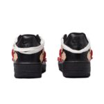 [Custom The female toe bones are deconstructed in black, red and beige]  Air Force 1 Skateboarding Shoes Women's Low-top Black/beige/red - Image 4
