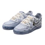 [Custom The female style is dyed with cashew flower grayish-black]  Air Force 1 Skateboarding Shoes Women's - Image 3
