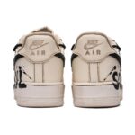 [Custom Female street graffiti in black and brown]  Air Force 1 Skateboarding Shoes Women's Low-top Black/Brown - Image 4