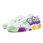 [Custom Fruit Juice Candy - Color Explosion]  Air Force 1 Skateboarding Shoes Women's Low-top Blue/Yellow - Image 3