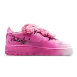 [Custom Women's butterfly and rose black pink]  Air Force 1 Skateboarding Shoes Women's - Image 2