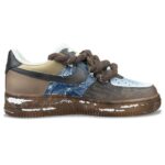 [Custom Female Ruins Apostle]  Air Force 1 Skateboarding Shoes Women's Low-top Brown/black/blue - Image 2