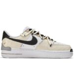 [Custom Enter the wild]  Air Force 1 Skateboarding Shoes Women's Low-top Brown/Green - Image 2