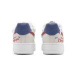 [Custom Deconstructing the Christmas striped woman]  Air Force 1 Skateboarding Shoes Women's Low-top Blue - Image 4