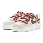 [Custom Santa Fawn]  Air Force 1 Kids' Skateboarding Shoes Grade School - Image 3