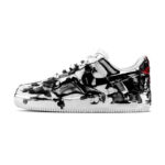 [Custom A dynamic 2D style peeping into black and red]  Air Force 1 Skateboarding Shoes Low-top Black/Red - Image 2