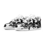 [Custom A dynamic 2D style peeping into black and red]  Air Force 1 Skateboarding Shoes Low-top Black/Red - Image 3