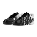 [Custom The female version of Dark Seven Deadly SINS BUG Black and White]  Air Force 1 Skateboarding Shoes Women's Low-top Black/white - Image 3