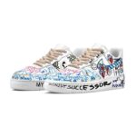 [Custom Female street graffiti in GD color]  Air Force 1 Skateboarding Shoes Women's Low-top White/Blue/Black - Image 3