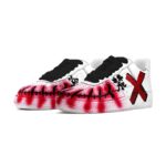 [Custom The female super villain clown is black and red]  Air Force 1 Skateboarding Shoes Women's Low-top Black/white/red - Image 3