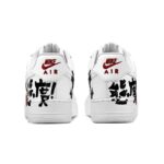 [Custom The female super villain clown is black and red]  Air Force 1 Skateboarding Shoes Women's Low-top Black/white/red - Image 4