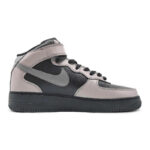 [Custom "Unyielding in battle, sand, powder and dust ]  Air Force 1 Skateboarding Shoes Women's Mid-top Black/grey - Image 2