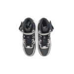 [Custom "Unyielding in battle, sand, powder and dust ]  Air Force 1 Skateboarding Shoes Women's Mid-top Black/grey - Image 3