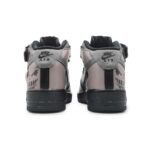 [Custom "Unyielding in battle, sand, powder and dust ]  Air Force 1 Skateboarding Shoes Women's Mid-top Black/grey - Image 4