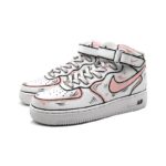 [Custom Dynamic 2D pink and grey for women]  Air Force 1 Skateboarding Shoes Women's