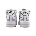 [Custom Female dynamic 2D purple and gray style]  Air Force 1 Skateboarding Shoes Women's - Image 4