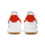 [Custom The Chinese team]  Air Force 1 Skateboarding Shoes Men Low-top Red/white - Image 3