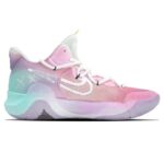 [Custom Pink Rhythm]  KD Trey 5 IX Basketball Shoes Men Mid-Top Pink/Blue/White - Image 3
