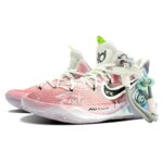 [Custom Pink Rhythm]  KD Trey 5 IX Basketball Shoes Men Mid-Top Pink/Blue/White - Image 2