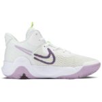 [Custom The streets are lively]  Trey 5 Vintage Basketball Shoes Unisex Mid-top Purple/white - Image 3