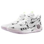 [Custom Two-dimensional grey]  KD Trey 5 IX Vintage Basketball Shoes Unisex Mid-top White/Black - Image 2