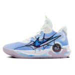 [Custom Submetaverse blue]  KD Trey 5 IX Vintage Basketball Shoes Unisex Mid-top Blue - Image 9