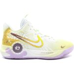 [Custom Sponge Pie Big Star Mandarin Ducks]  KD Trey 5 IX Basketball Shoes Men Low-top White/Yellow - Image 4