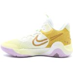 [Custom Sponge Pie Big Star Mandarin Ducks]  KD Trey 5 IX Basketball Shoes Men Low-top White/Yellow - Image 5