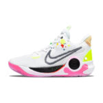 [Custom Neon District]  KD Trey 5 IX Vintage Basketball Shoes Unisex Mid-top White/pink - Image 2
