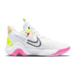 [Custom Neon District]  KD Trey 5 IX Vintage Basketball Shoes Unisex Mid-top White/pink - Image 4