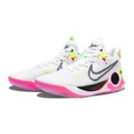 [Custom Neon District]  KD Trey 5 IX Vintage Basketball Shoes Unisex Mid-top White/pink - Image 3