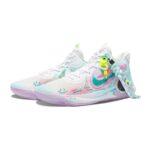 [Custom Smiley Face Soda]  KD Trey 5 IX Vintage Basketball Shoes Unisex Low-top Pink-green-white - Image 2